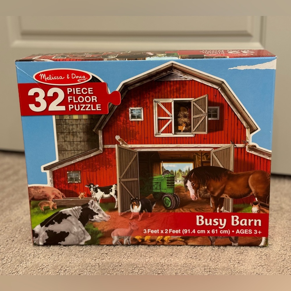 Melissa & Doug Busy Barn 32 Piece Floor Puzzle